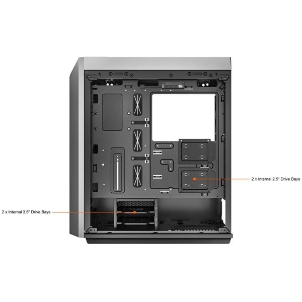 ქეისი DeepCool CL500 4F-AP, Computer Case, MidT, MicroATX, Mini-ITX, 2xUSB 3.0, Black