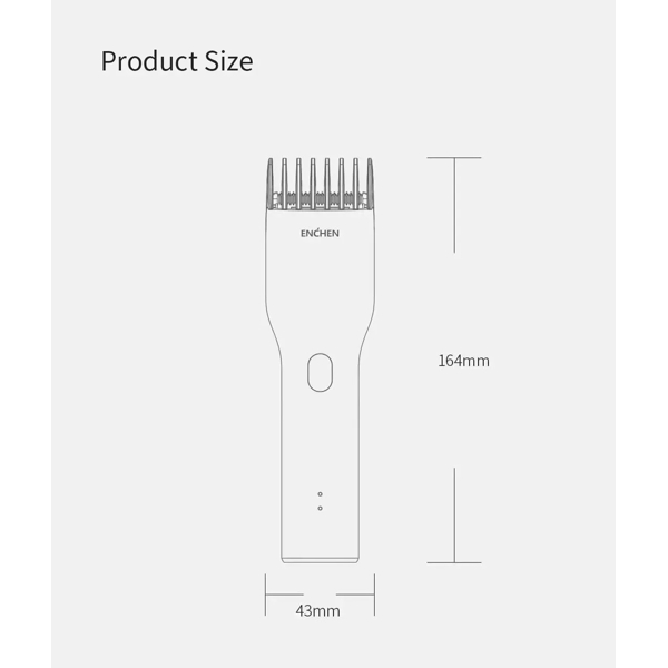 თმის საკრეჭი Xiaomi Enchen, Hair Trimmer, White 