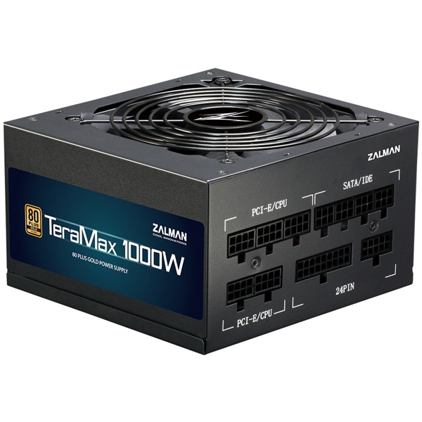 კვების ბლოკი Zalman ZM1000-TMX, 1000W, 80 Plus, Power Supply, Black