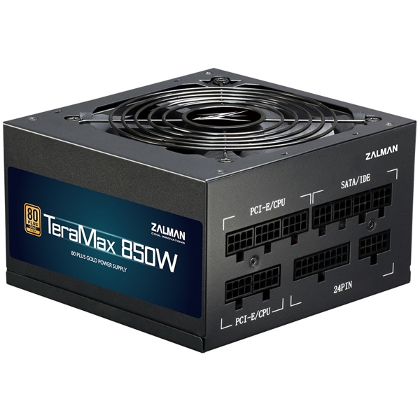 კვების ბლოკი Zalman ZM850-TMX, 850W, 80 Plus, Power Supply, Black