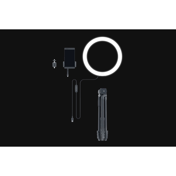 სელფის განათება Razer RZ19-03660100-R3M1, Ring Light Vlogging Kit, Black