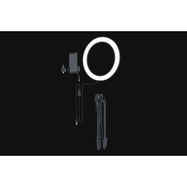 სელფის განათება Razer RZ19-03660100-R3M1, Ring Light Vlogging Kit, Black