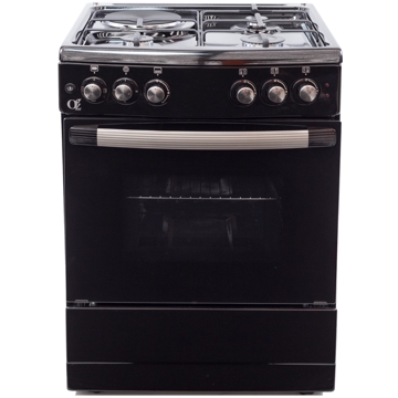 გაზქურა OZ OM 6031 BL, 3 Gas + 1 electric, Gas Cooker, Black