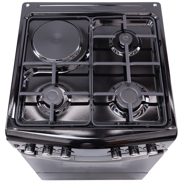 გაზქურა OZ OM 6031 BL, 3 Gas, Oven, Black