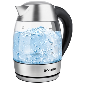 Vitek VT-7047 TR, 2200W, 1.8L, Electric Kettle, Silver