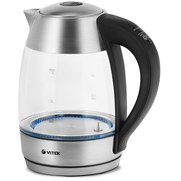 ელექტრო ჩაიდანი Vitek VT-7047 TR, 2200W, 1.8L, Electric Kettle, Silver