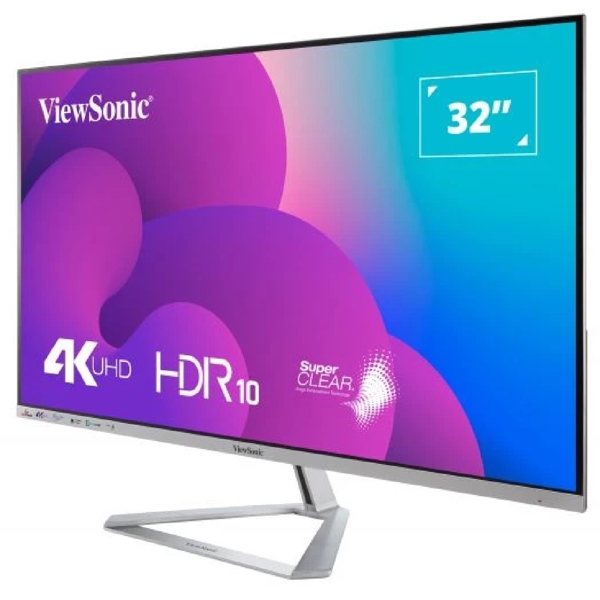 მონიტორი ViewSonic VX3276-4K-MHD, 32", Monitor, UHD, VA, HDMI, DP, Silver