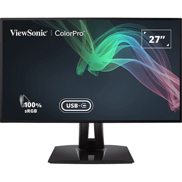 მონიტორი ViewSonic VP2768A-4K, 27", Monitor, UHD, IPS, HDMI, USB, LAN, Black