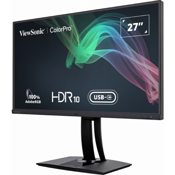 მონიტორი ViewSonic VP2785-2K ColorPro, 27", Monitor, QHD, IPS, USB, USB-C, HDMI, DP, Black