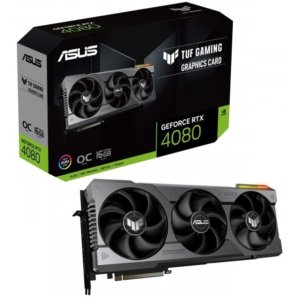 Asus Tuf 90YV0IB0-M0NA00, Gaming GeForce RTX4080 OC, 16GB, 256bit, HDMI, DP, Black