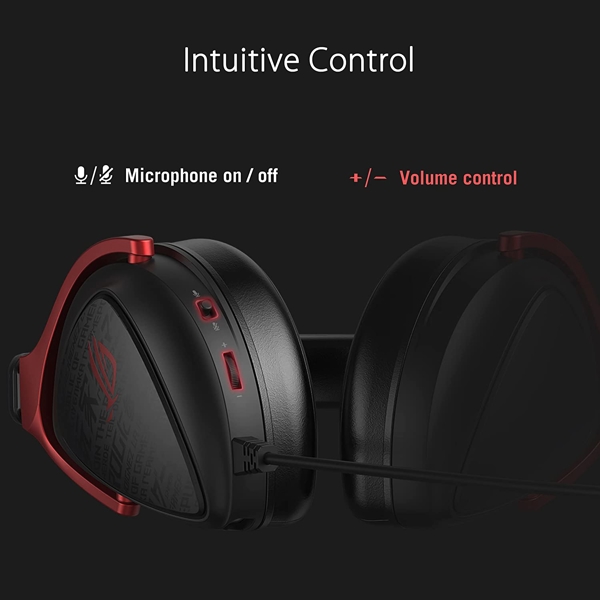 ყურსასმენი Asus 90YH03JC-B1UA00 ROG Delta S Core, Gaming Headset, Wired, 3.5mm Jack, Black/Red