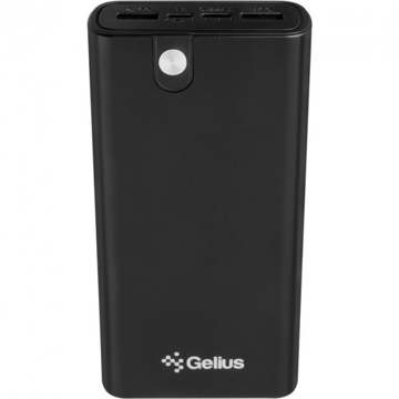 პორტატული დამტენი Gelius GP-PB20-013Black, 20000mAh, Micro USB, Type-c, USB-A, Power Bank, Black