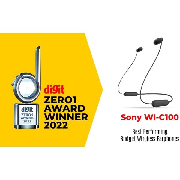 ყურსასმენი Sony WIC100, In-Ear Headphones, Wireless, Bluetooth, Beige