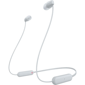 ყურსასმენი Sony WIC100W.E, In-Ear Headphones, Wireless, Bluetooth, IPX4, White