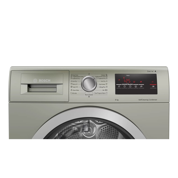 სარეცხის საშრობი მანქანა Bosch WTN8543SME , 8Kg, B, Washing dryer, Silver