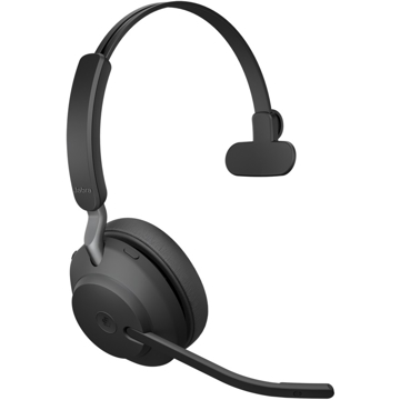 ყურსასმენი Jabra 26599-899-999 Evolve2 65 MS Mono, Headset, Wireless, USB, Bluethoot, Black