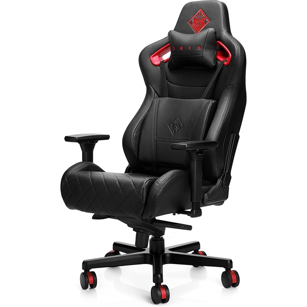 გეიმერული სავარძელი HP 6KY97AA Omen, Gaming Chair, Black/Red