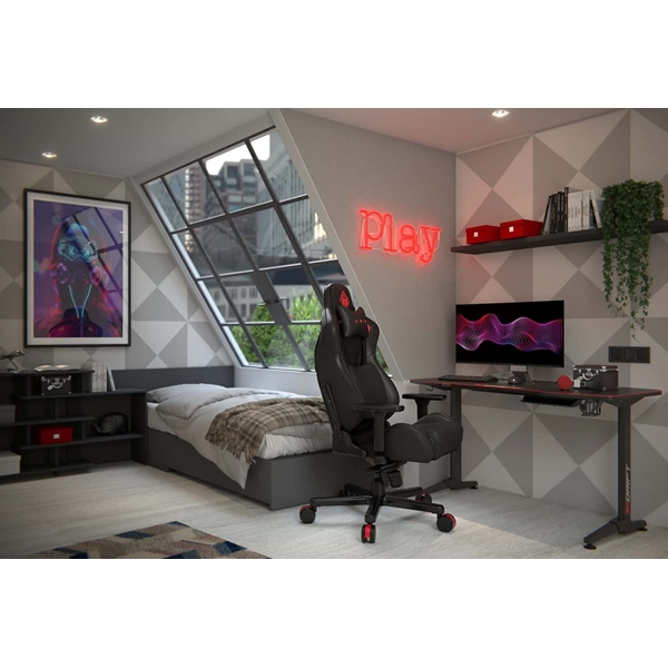 გეიმერული სავარძელი HP 6KY97AA Omen, Gaming Chair, Black/Red