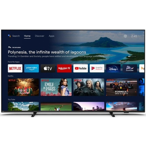 ტელევიზორი Philips 50PUS8007/12, 50", 4K UHD, Smart TV, Android, HDMI, USB, WIFI, BT, Black