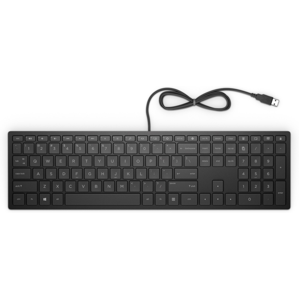 კლავიატურა HP 4CE96AA Pavilion, Wired, USB, Keyboard, Black