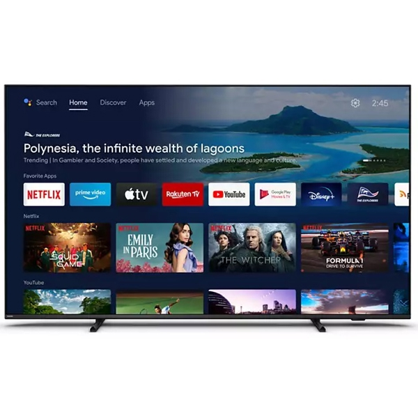 ტელევიზორი Philips 55PUS8007/12, 55", 4K UHD, Smart TV, Android, HDMI, USB, WIFI, BT, Black
