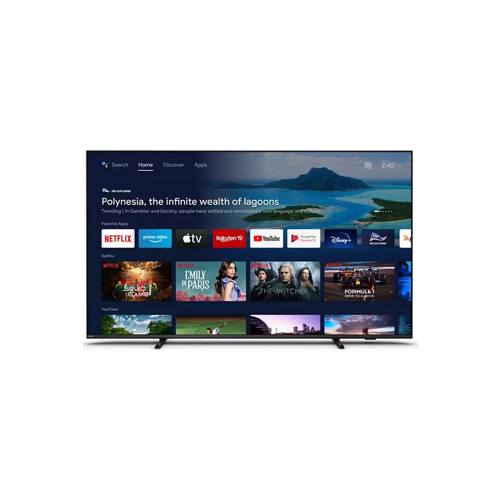 ტელევიზორი Philips 55PUS8007/12, 55", 4K UHD, Smart TV, Android, HDMI, USB, WIFI, BT, Black