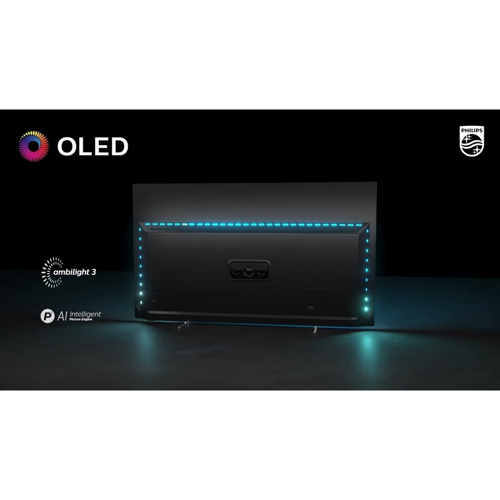 ტელევიზორი Philips 48OLED707/12, 48", 4K UHD, Smart TV, Android, HDMI, USB, WIFI, BT, Black