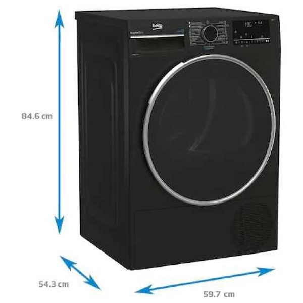 სარეცხის საშრობი მანქანა Beko B3T68239MG b300, 8Kg, A++, Washing Dryer, Manhattan Gray