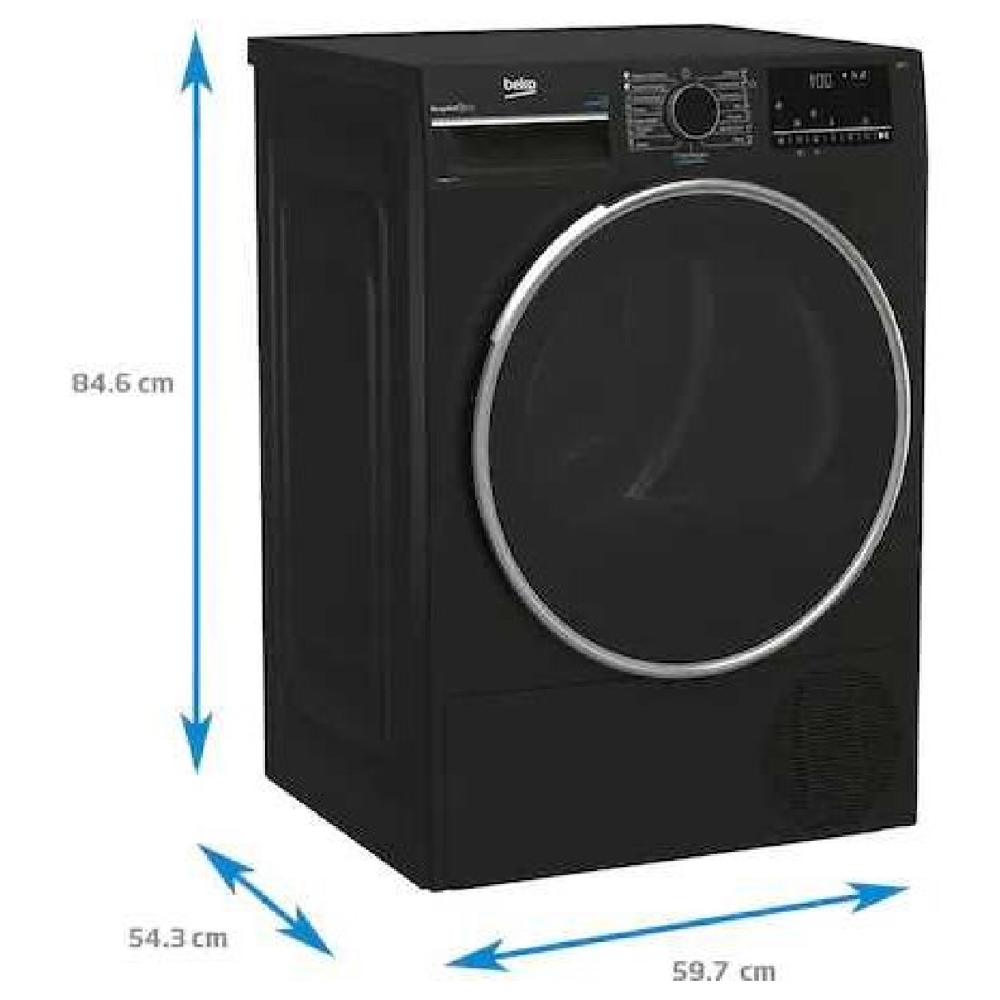 სარეცხის საშრობი მანქანა Beko B3T68239MG b300, 8Kg, A++, Washing Dryer, Manhattan Gray