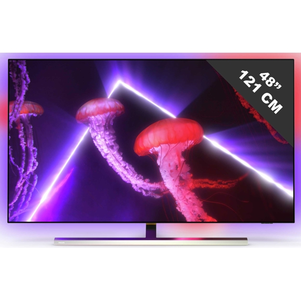 Philips 48OLED807/12, 48", 4K UHD, Smart TV, Android, USB, HDMI, BT, WIFI, Black