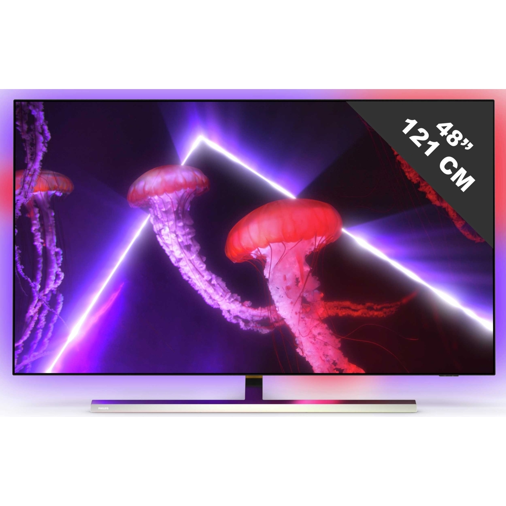 ტელევიზორი Philips 48OLED807/12, 48", 4K UHD, Smart TV, Android, USB, HDMI, BT, WIFI, Black