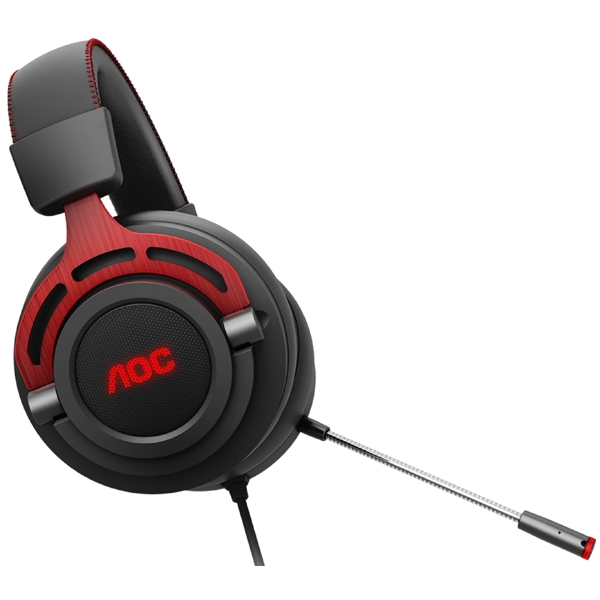 AOC Elcore-GH300 Gaming Headset, Wired, RGB, USB, Black