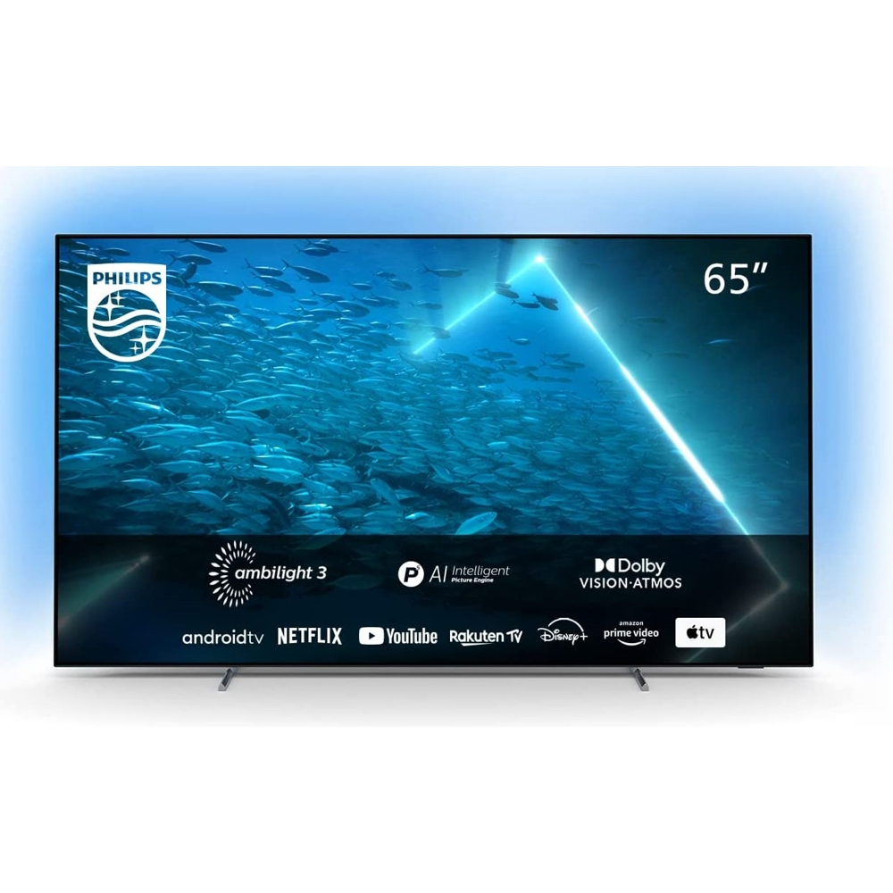 ტელევიზორი Philips 65OLED707/12, 65", 4K UHD, Smart TV, Android, HDMI, USB, WIFI, BT, Black