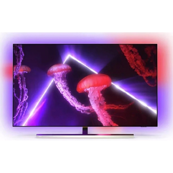 ტელევიზორი Philips 65OLED807/12, 65", 4K UHD, Smart TV, Android, HDMI, USB, WIFI, BT, Grey