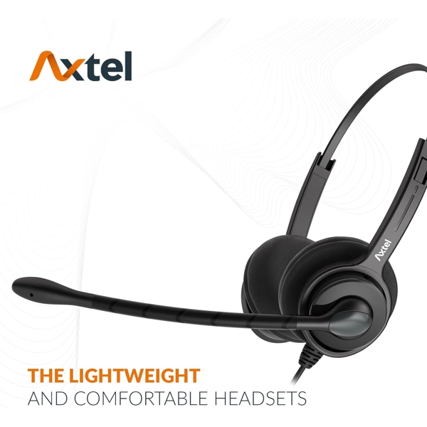 AxTel AXH-MS2D, Headset, Wired, USB, Black