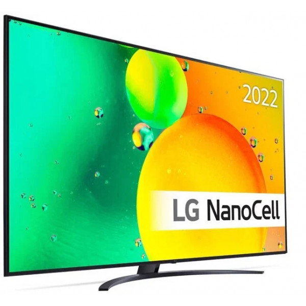 ტელევიზორი LG 86NANO763QA, 86", 4K UHD, Smart TV, HDMI, USB, LAN, WIFI, BT, Black