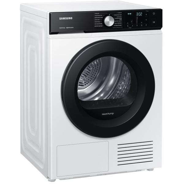 სარეცხის საშრობი მანქანა Samsung DV90BBA245AELP, 9Kg, A+++, 64Db, Dryer Machine, White