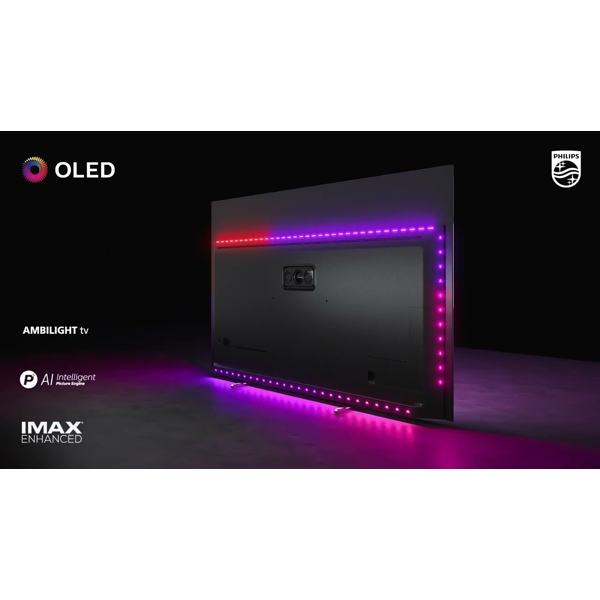  ტელევიზორი Philips 77OLED807/12, 77", 4K UHD, Smart TV, Android, HDMI, USB, LAN, WIFI, BT, Black