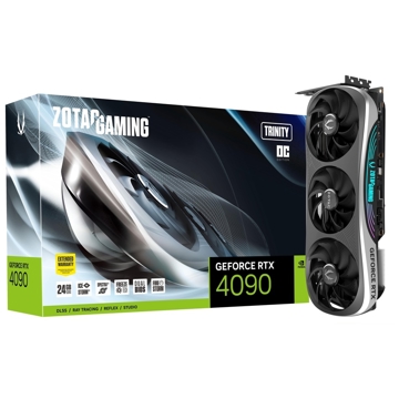 ვიდეო დაფა Zotac ZT-D40900J-10P, Gaming GeForce RTX4090 OC Trinity, 24GB, 384bit, HDMI, DP, Black