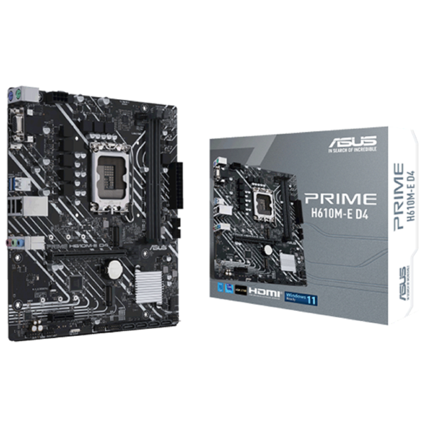 დედა დაფა Asus  90MB19N0-M0EAY0 PRIME H610M-ED4, LGA1700, DDR4, DIMM, 64GB