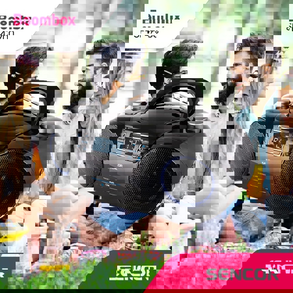 Sencor SPT 4700, 12W, FM, CD, MP3, USB, SD, BT, 3.5mm, Boombox, Black