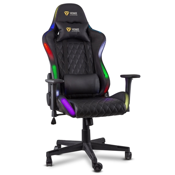 გეიმერული სავარძელი Yenkee YGC 300RGB, Gaming Chair, Black