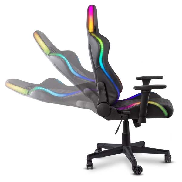 გეიმერული სავარძელი Yenkee YGC 300RGB, Gaming Chair, Black