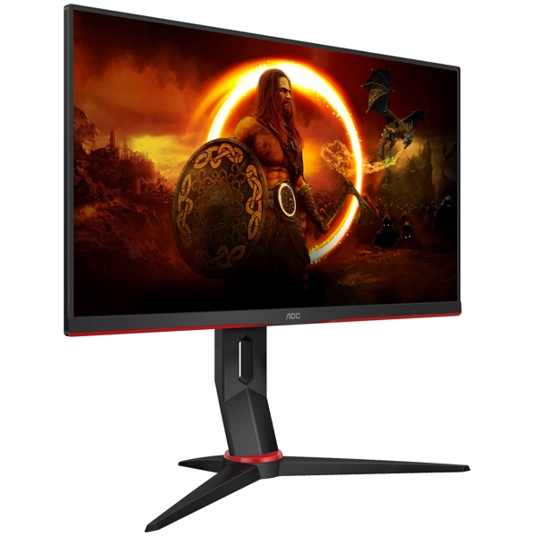 AOC 27G2SPAE/BK, 27", Monitor, FHD, IPS, HDMI, DP, USB, VGA, Black/Red