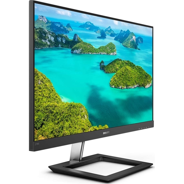 მონიტორი Philips 278E1A/00, 27", Monitor, 4K UHD, IPS, HDMI, DP, Black