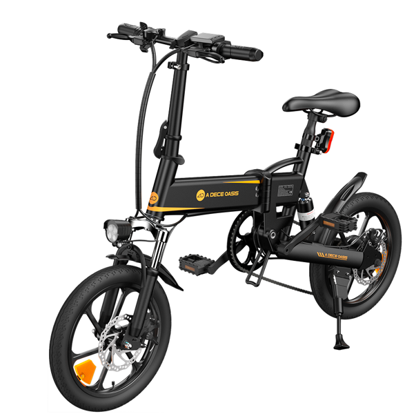 ADO A16 XE, 350W, Smart APP, Folding Electric Bike, 25KM/H, Black