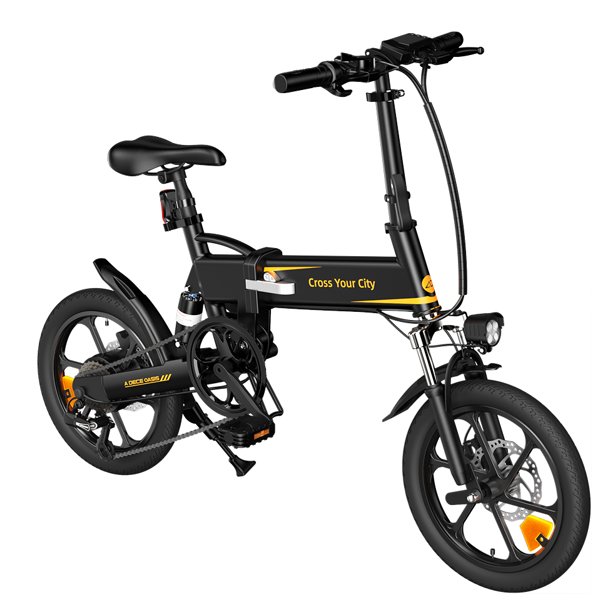 ADO A16 XE, 350W, Smart APP, Folding Electric Bike, 25KM/H, Black