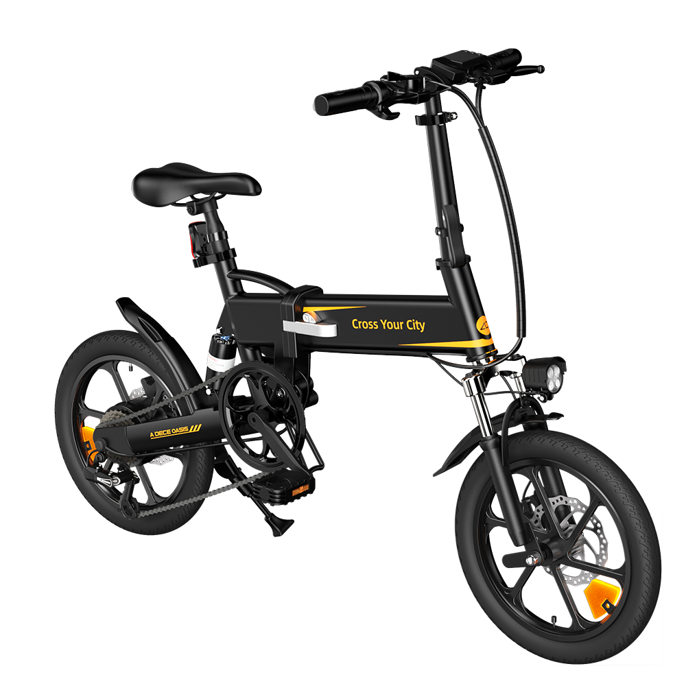 ელექტრო ველოსიპედი ADO A16 XE, 350W, Smart APP, Folding Electric Bike, 25KM/H, Black