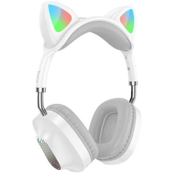 ყურსასმენი Hoco ESD13 Skill Cat Rar, Headset, Wireless, Bluetooth, 3.5mm, White