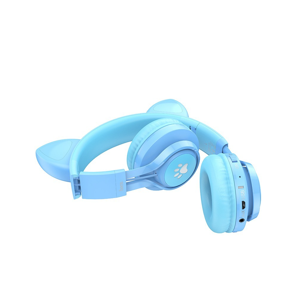 ყურსასმენი Hoco W39 Cat Ear, Headset, Wireless, Bluetooth, 3.5mm, Blue